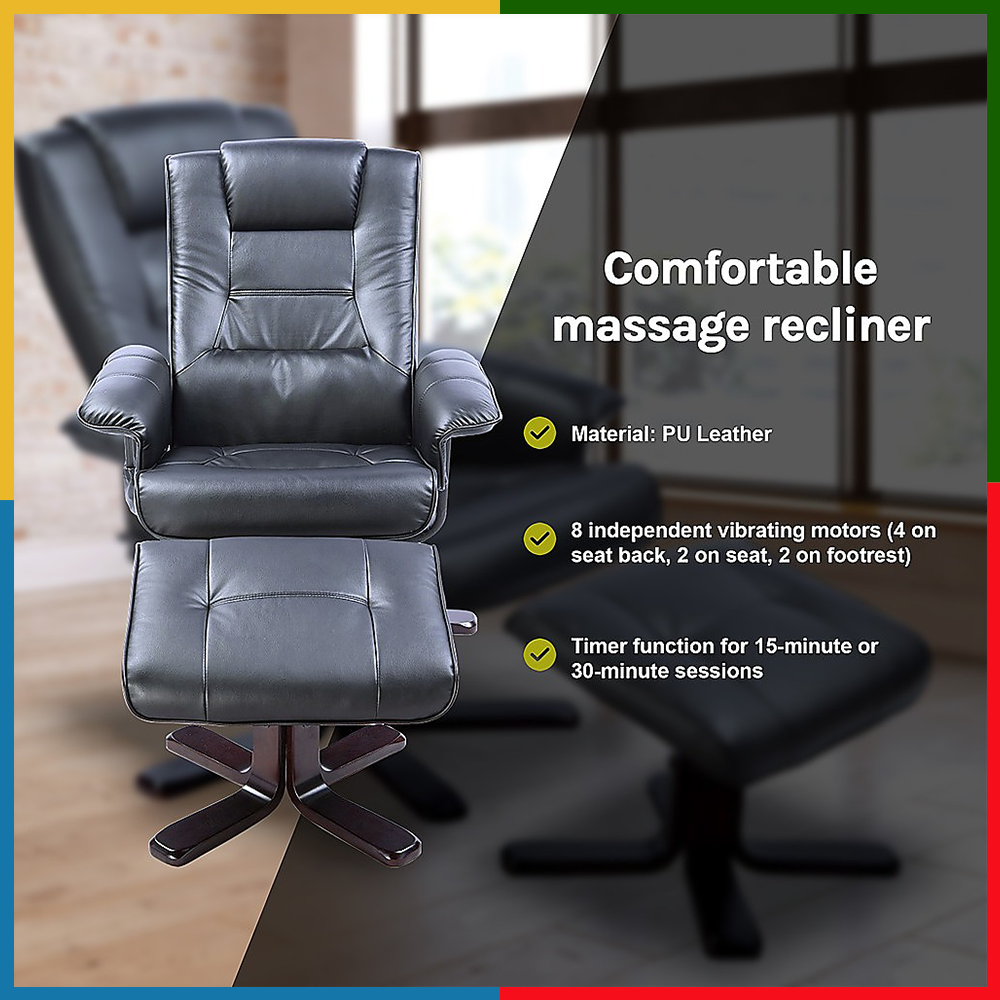 Deluxe Office Lounge Ottoman Duo Black