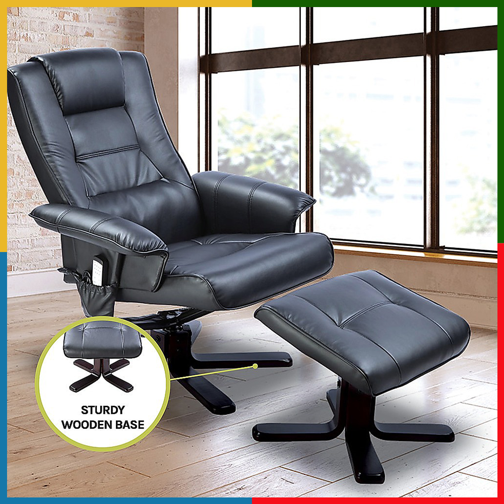 Deluxe Office Lounge Ottoman Duo Black
