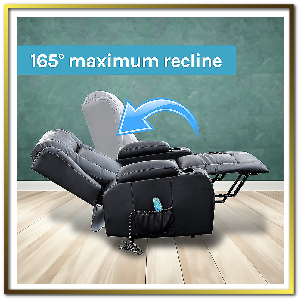 Elysian Throne Heated Massage Recliner Cosmic Black