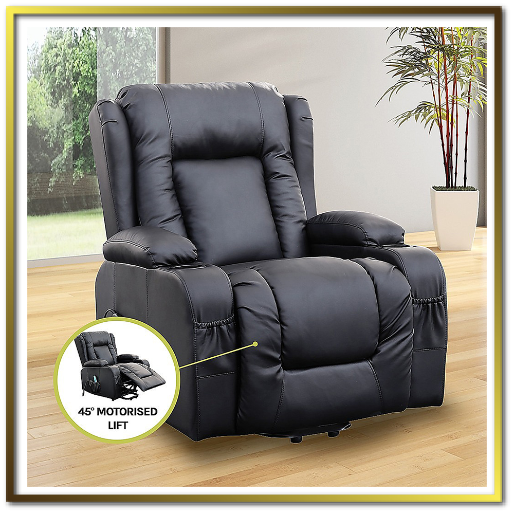 Elysian Throne Heated Massage Recliner Cosmic Black