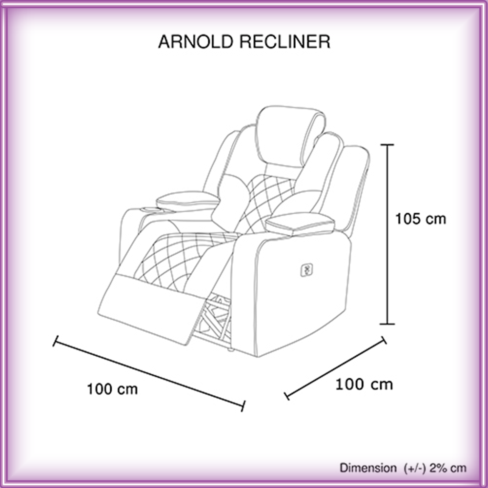 Home Deluxe Theatre Lounge 3 Seater Adjustable Lazy Boy Sofa