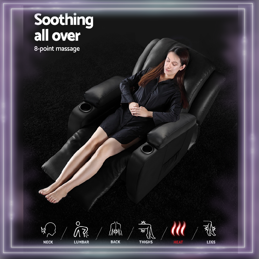 Nova PU Leather Massage Recliner
