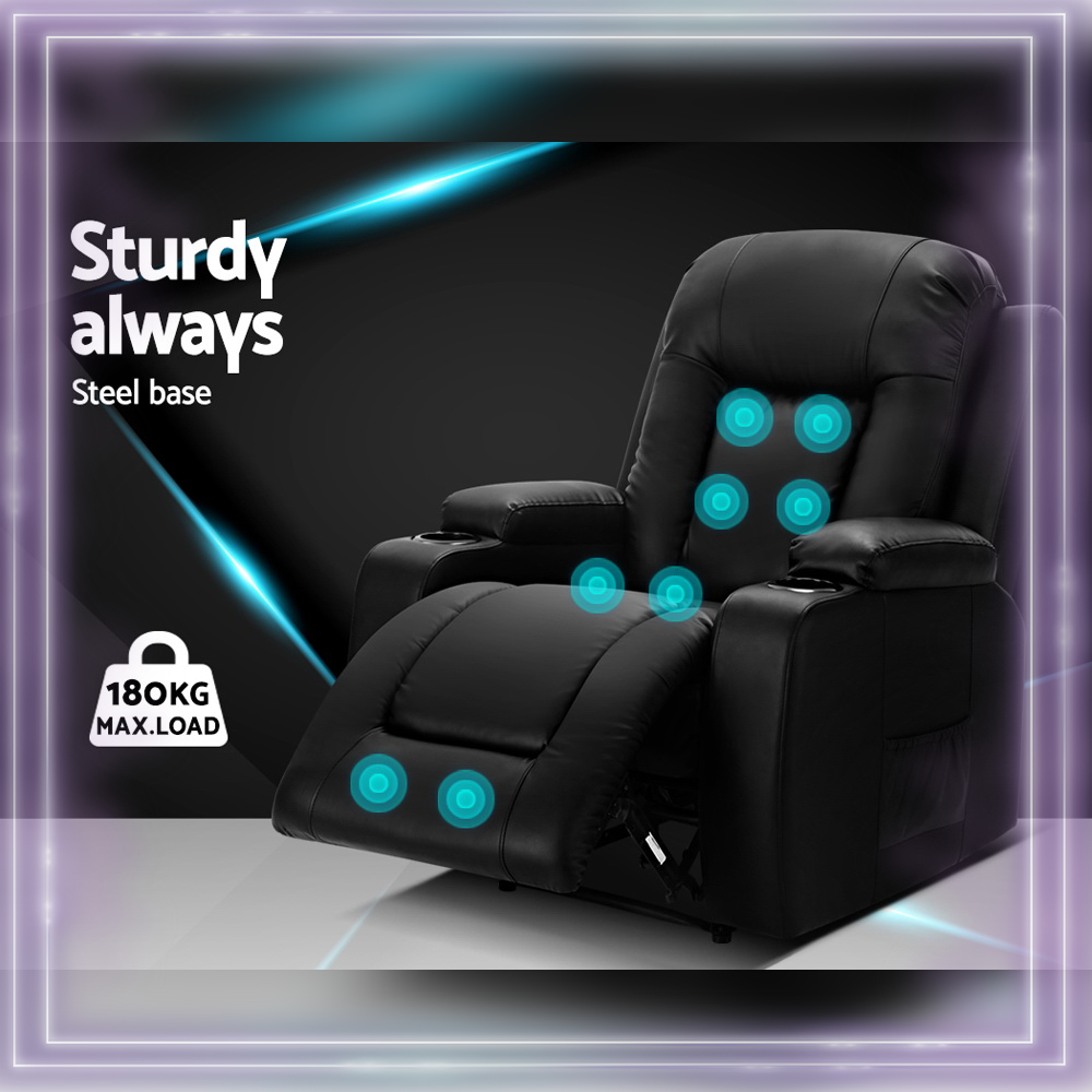 Nova PU Leather Massage Recliner