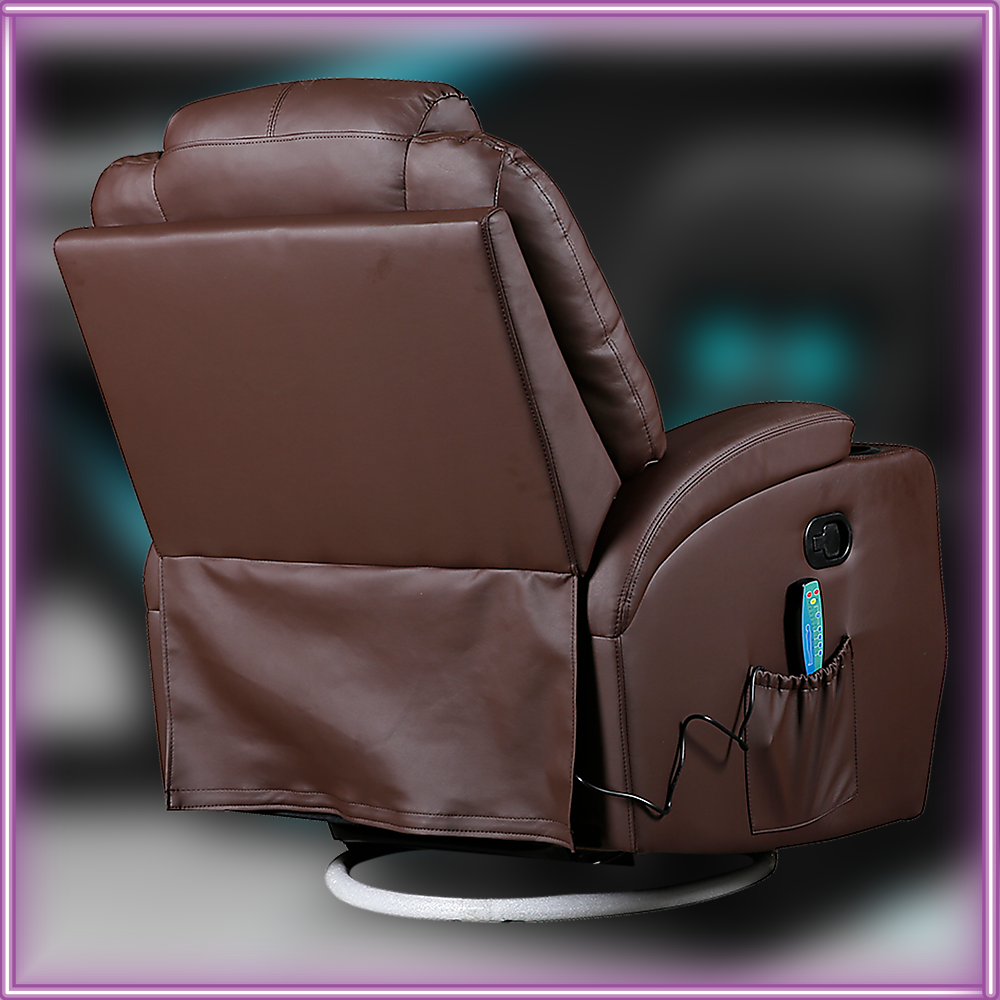 Opulence Orbit 360° Swivel Premium Heated Massage Recliner Mahogany