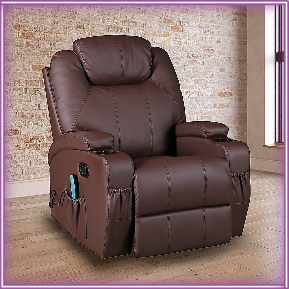 Opulence Orbit 360° Swivel Premium Heated Massage Recliner Mahogany