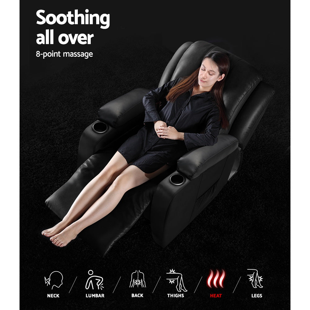Nova PU Leather Massage Recliner