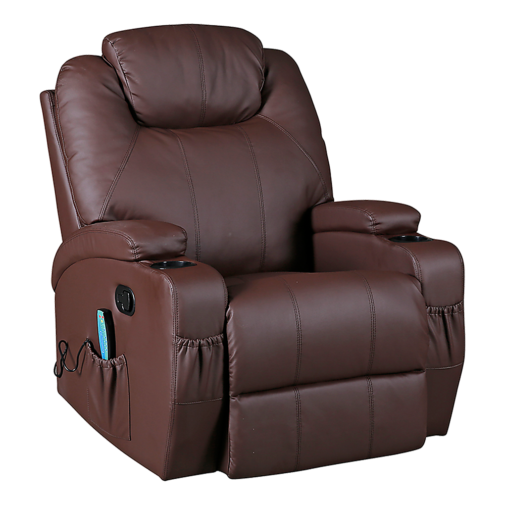 Opulence Orbit 360° Swivel Premium Heated Massage Recliner Mahogany