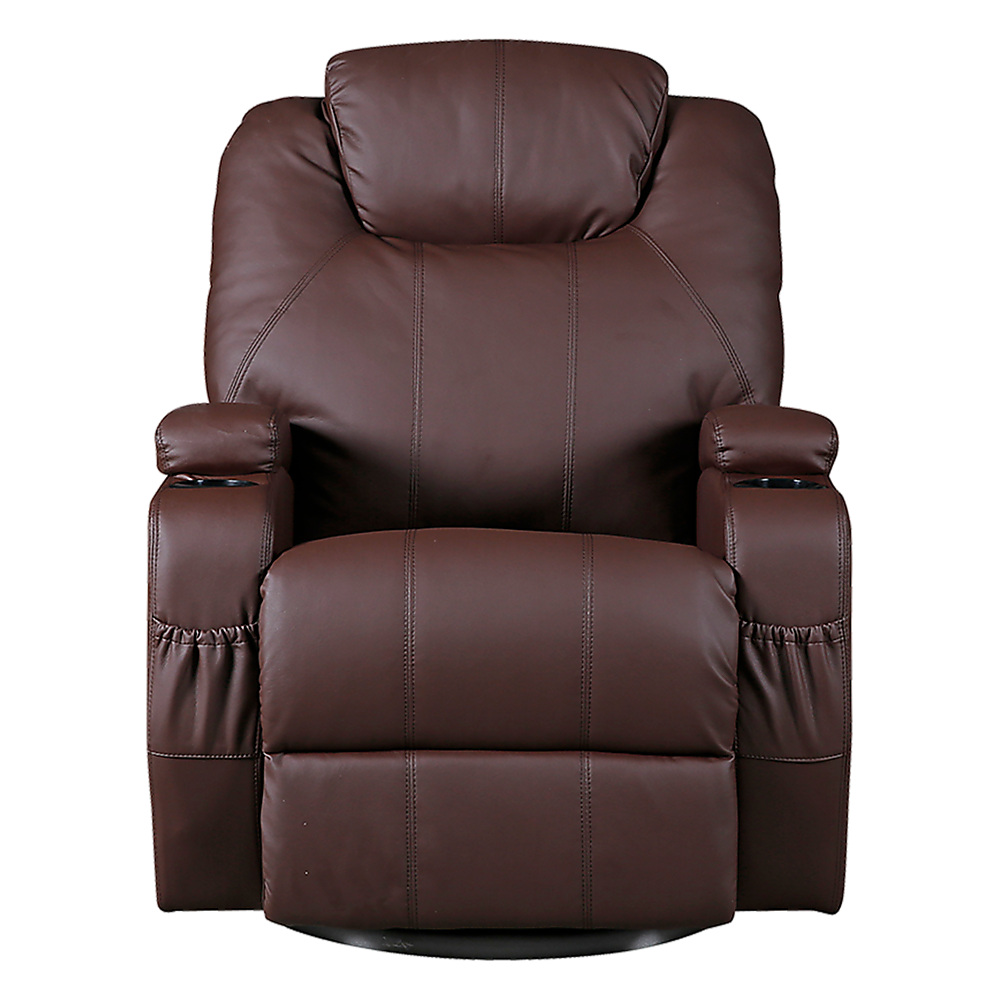 Opulence Orbit 360° Swivel Premium Heated Massage Recliner Mahogany
